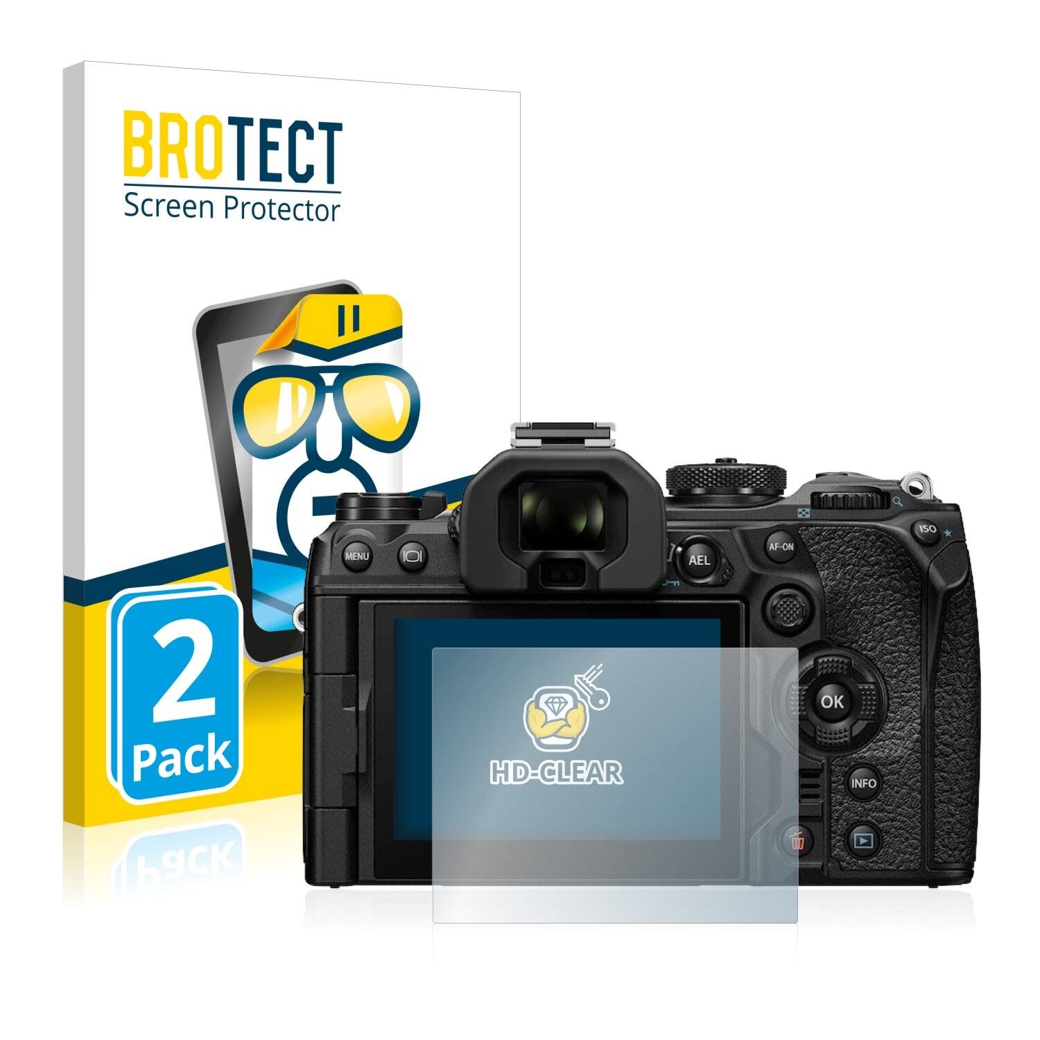 2x BROTECT HD-Clear Displayschutzfolie für Olympus OM-1