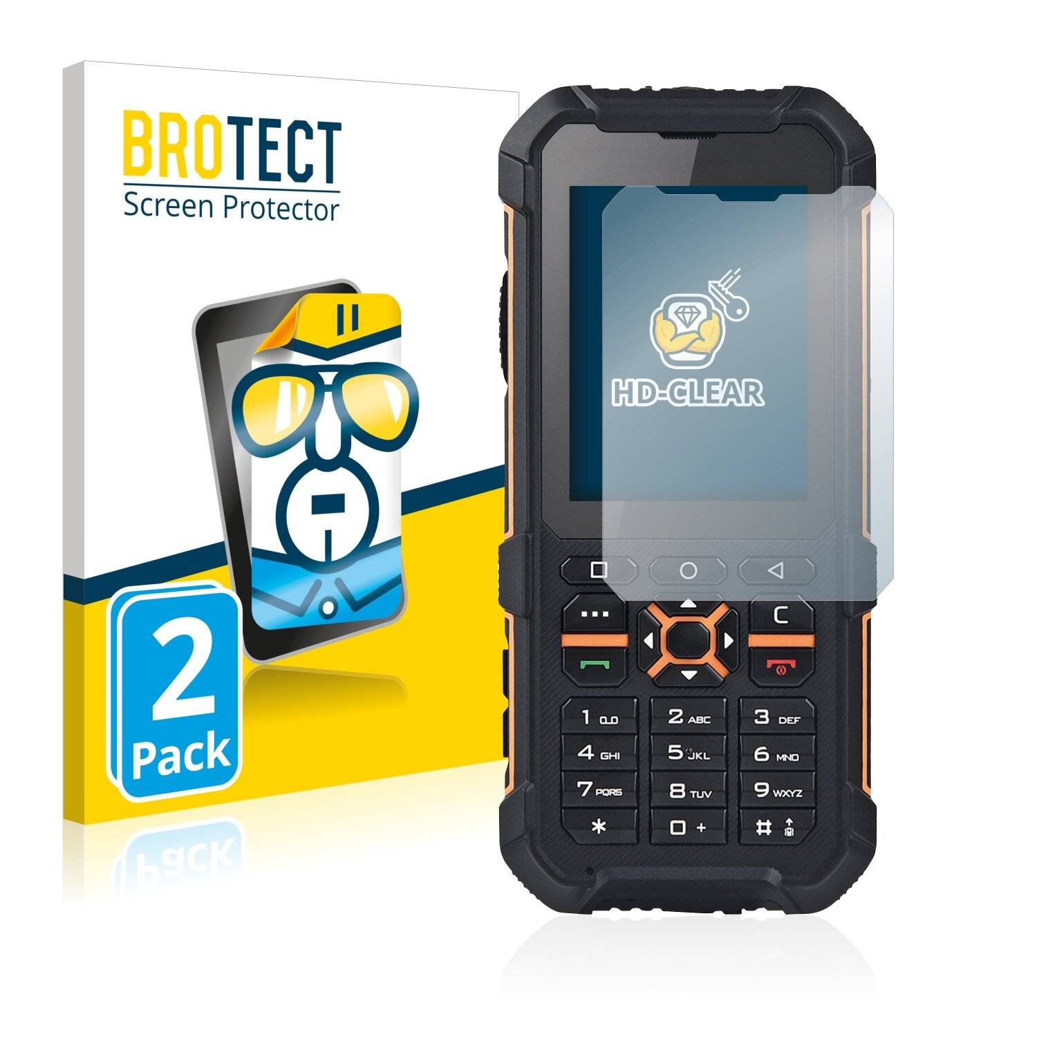 2x BROTECT HD-Clear Displayschutzfolie für i.safe