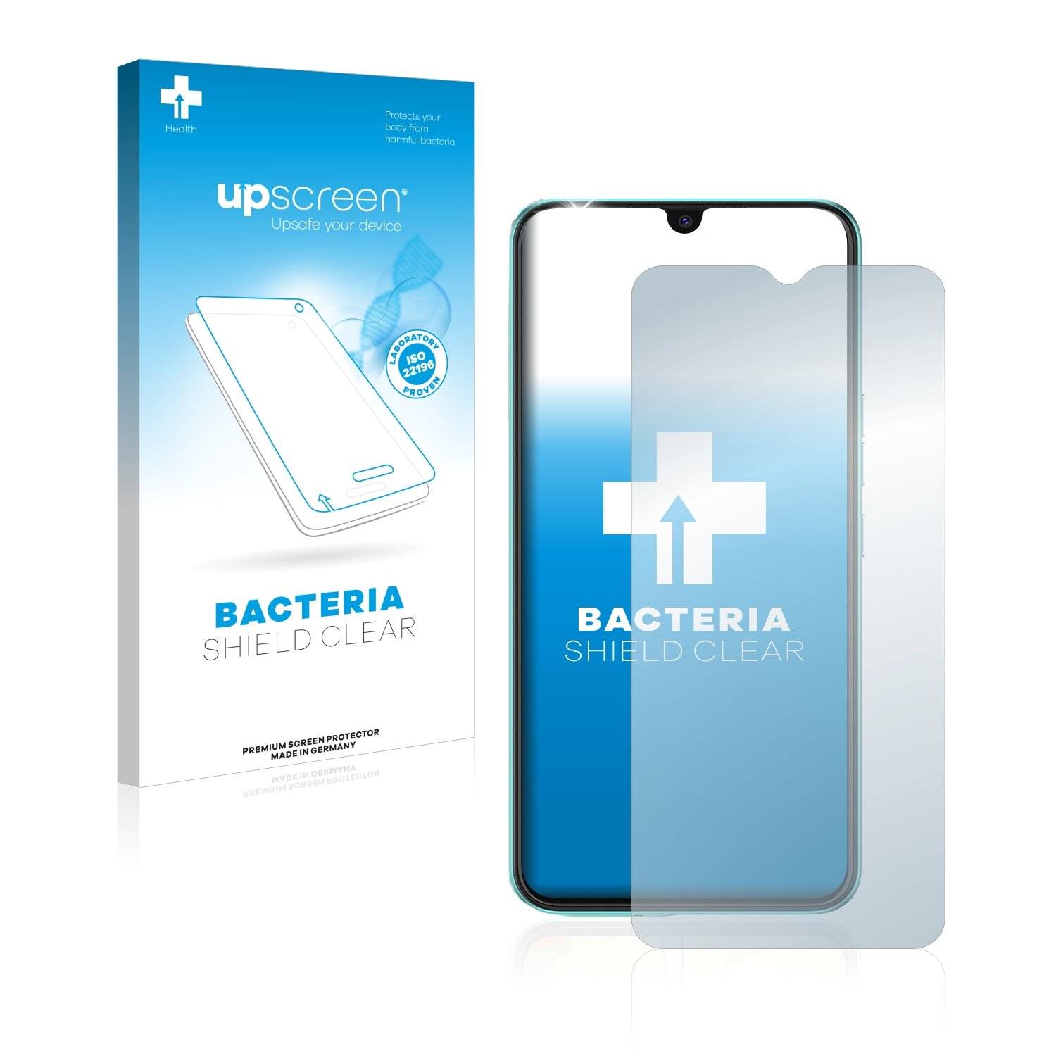 upscreen Bacteria Shield Clear Premium Antibakterielle Displayschutzfolie für Tecno Spark Go