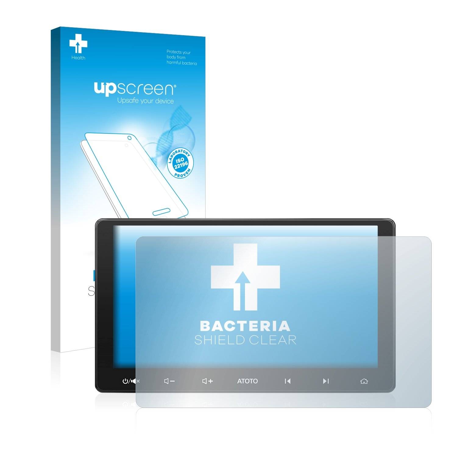 upscreen Bacteria Shield Clear Premium Antibakterielle Displayschutzfolie für Atoto S8