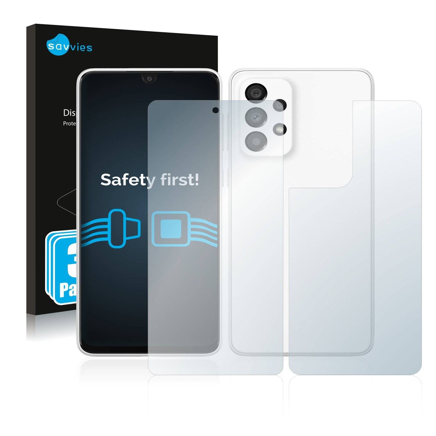 6x Savvies SU75 Displayschutzfolie für Samsung Galaxy A33 5G (Vorder +