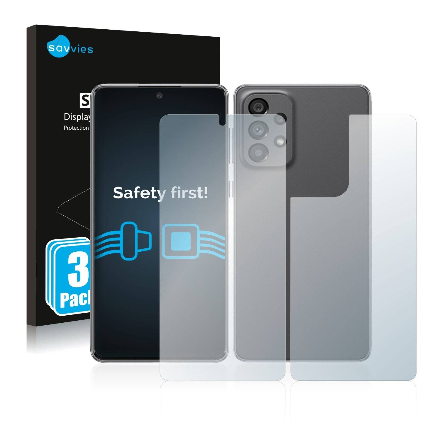 6x Savvies SU75 Displayschutzfolie für Samsung Galaxy A73 5G (Vorder +