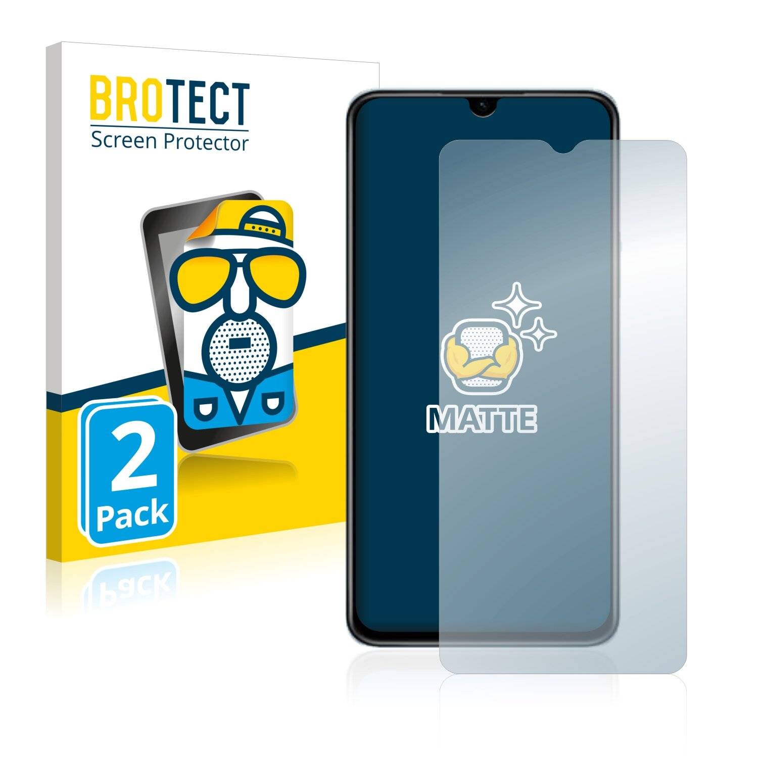 2x BROTECT Matte Displayschutzfolie für Vivo Y55s 5G - Entspiegelt,