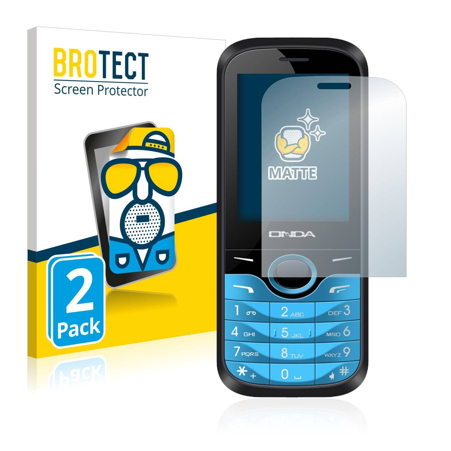 2x BROTECT Matte Displayschutzfolie für Onda Frizzy - Entspiegelt,
