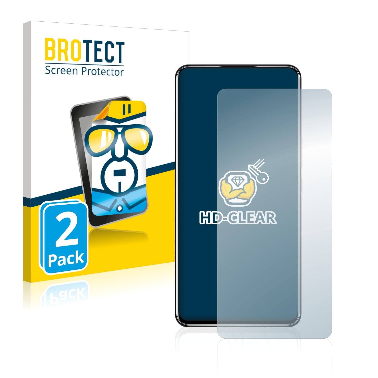 2x BROTECT HD-Clear Displayschutzfolie für ZTE Axon 30