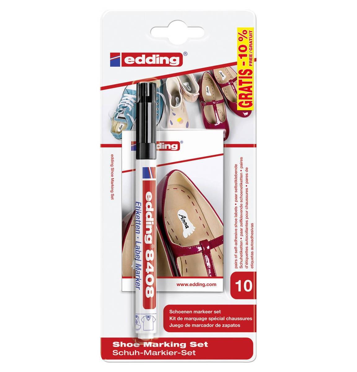 edding 8408 Schuh Markier Set (1er Blister)