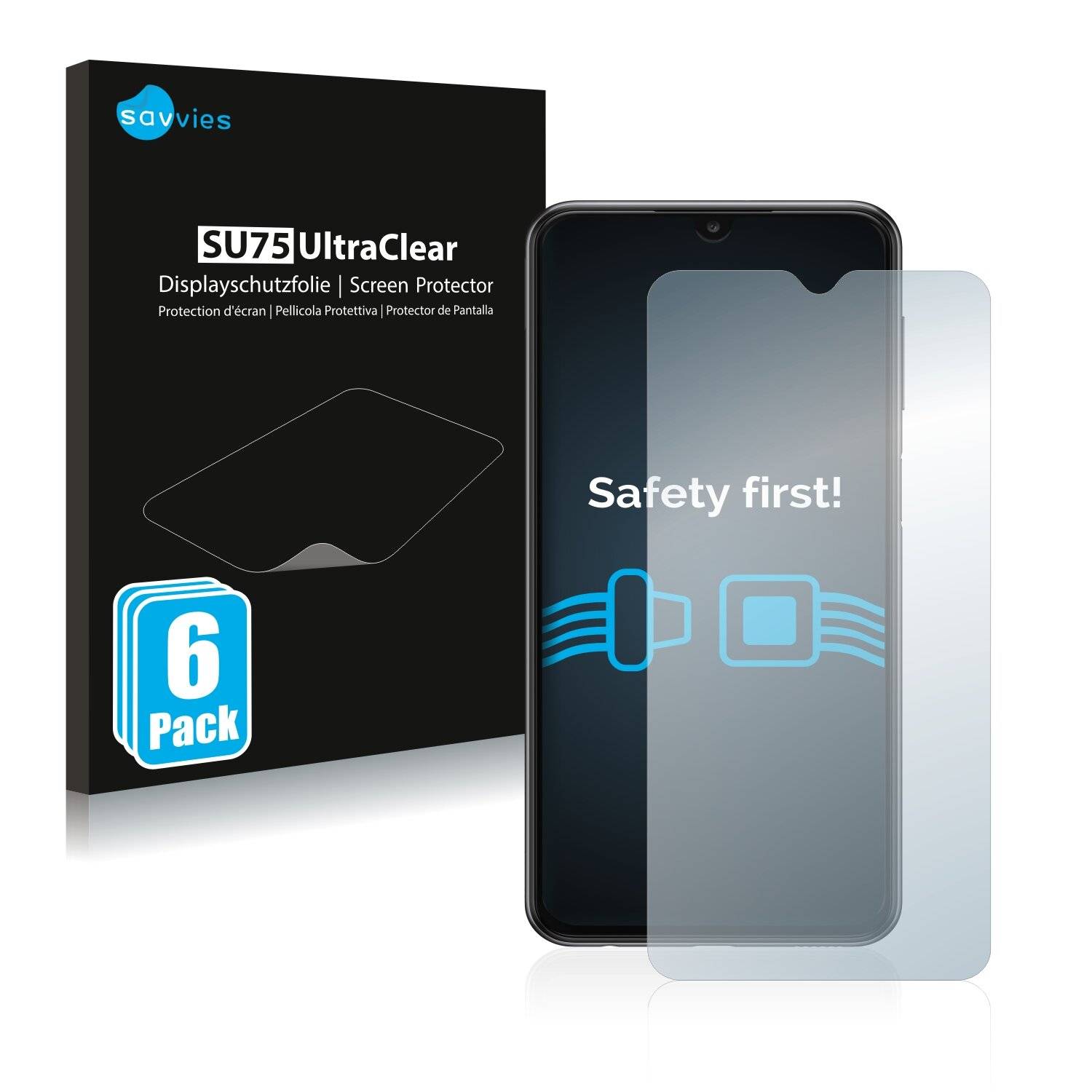 6x Savvies SU75 Displayschutzfolie für Samsung Galaxy