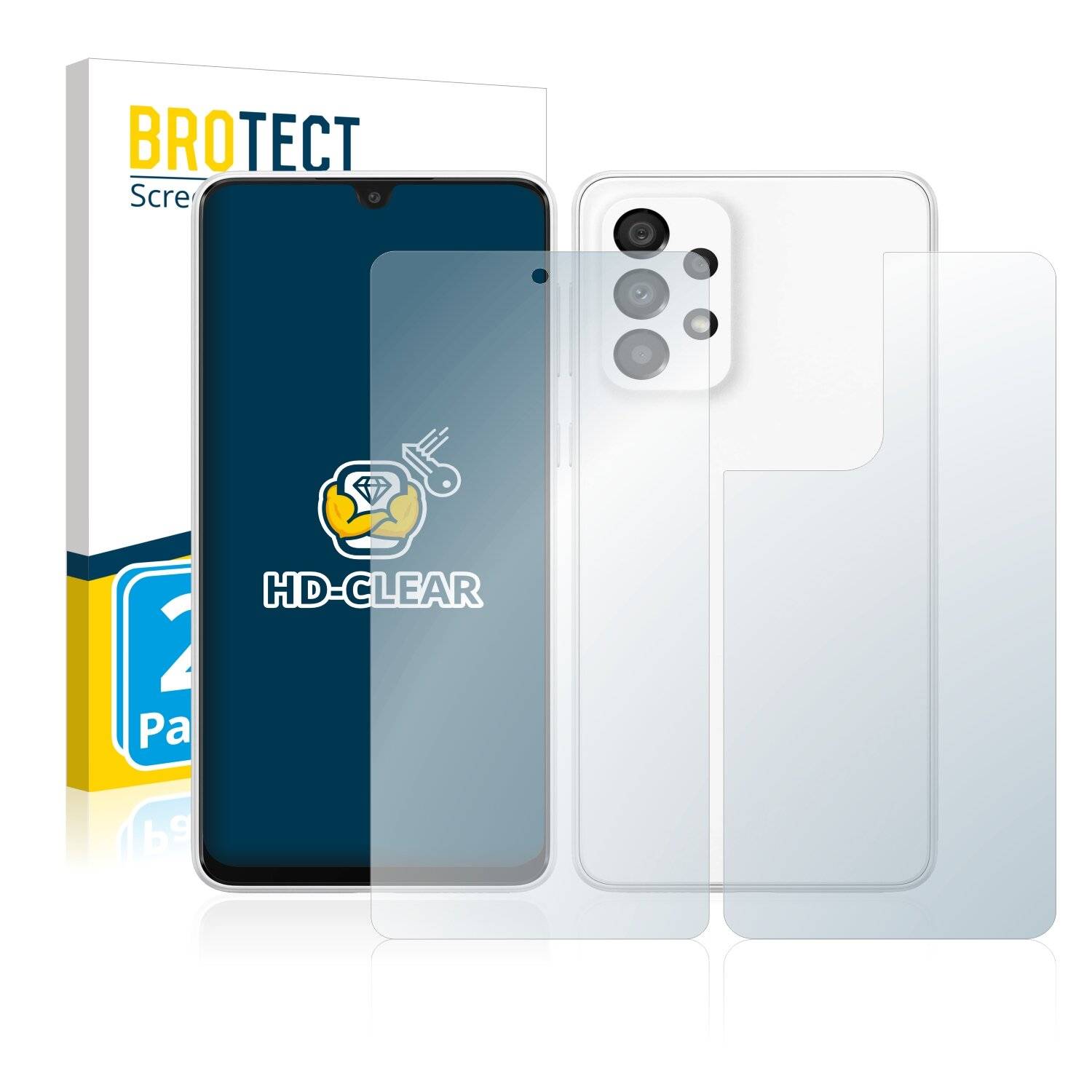 2x BROTECT HD-Clear Displayschutzfolie für Samsung Galaxy A33 5G (Vorder +