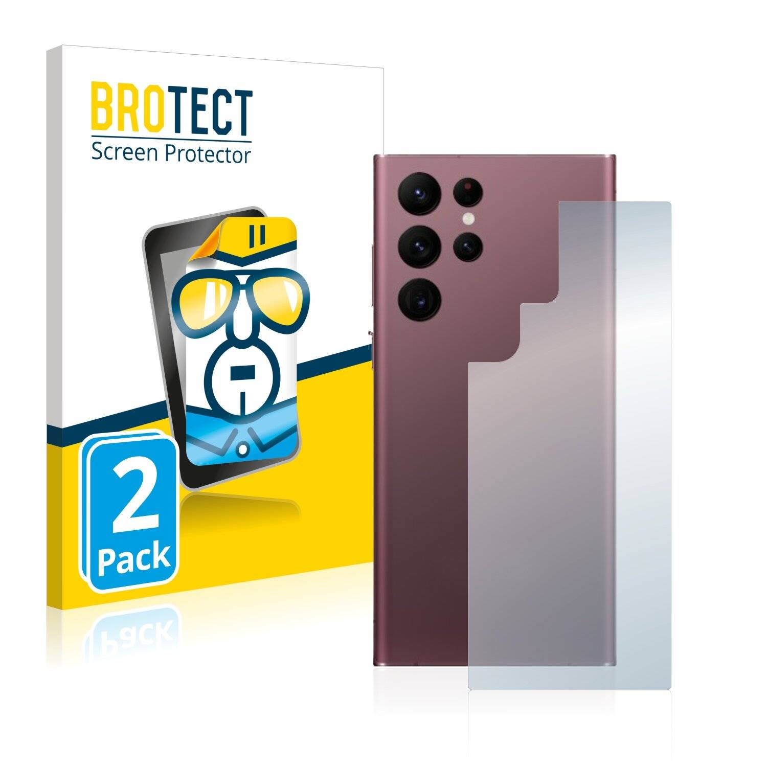 2x BROTECT HD-Clear Displayschutzfolie für Samsung Galaxy S22 Ultra 5G