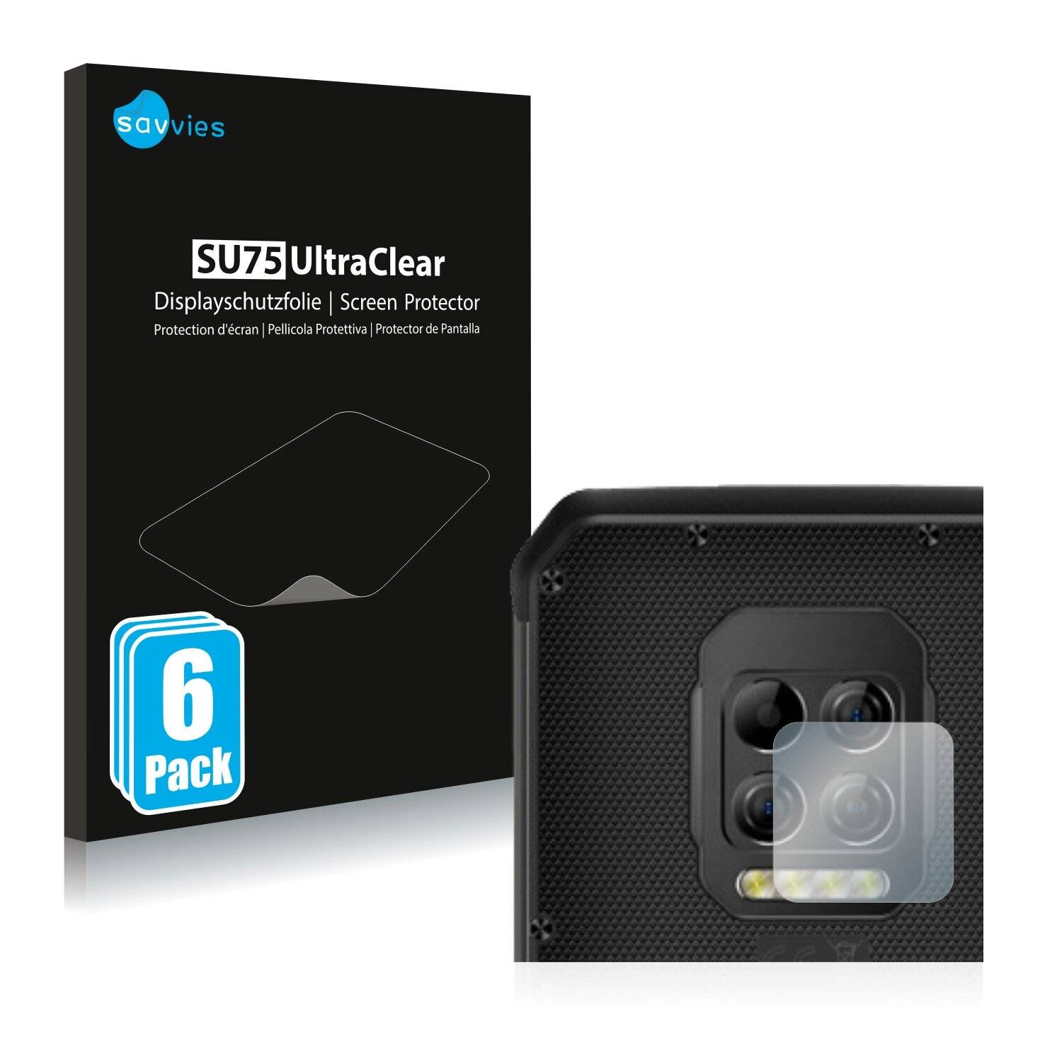 6x Savvies SU75 Displayschutzfolie für Ulefone Armor 9e (NUR