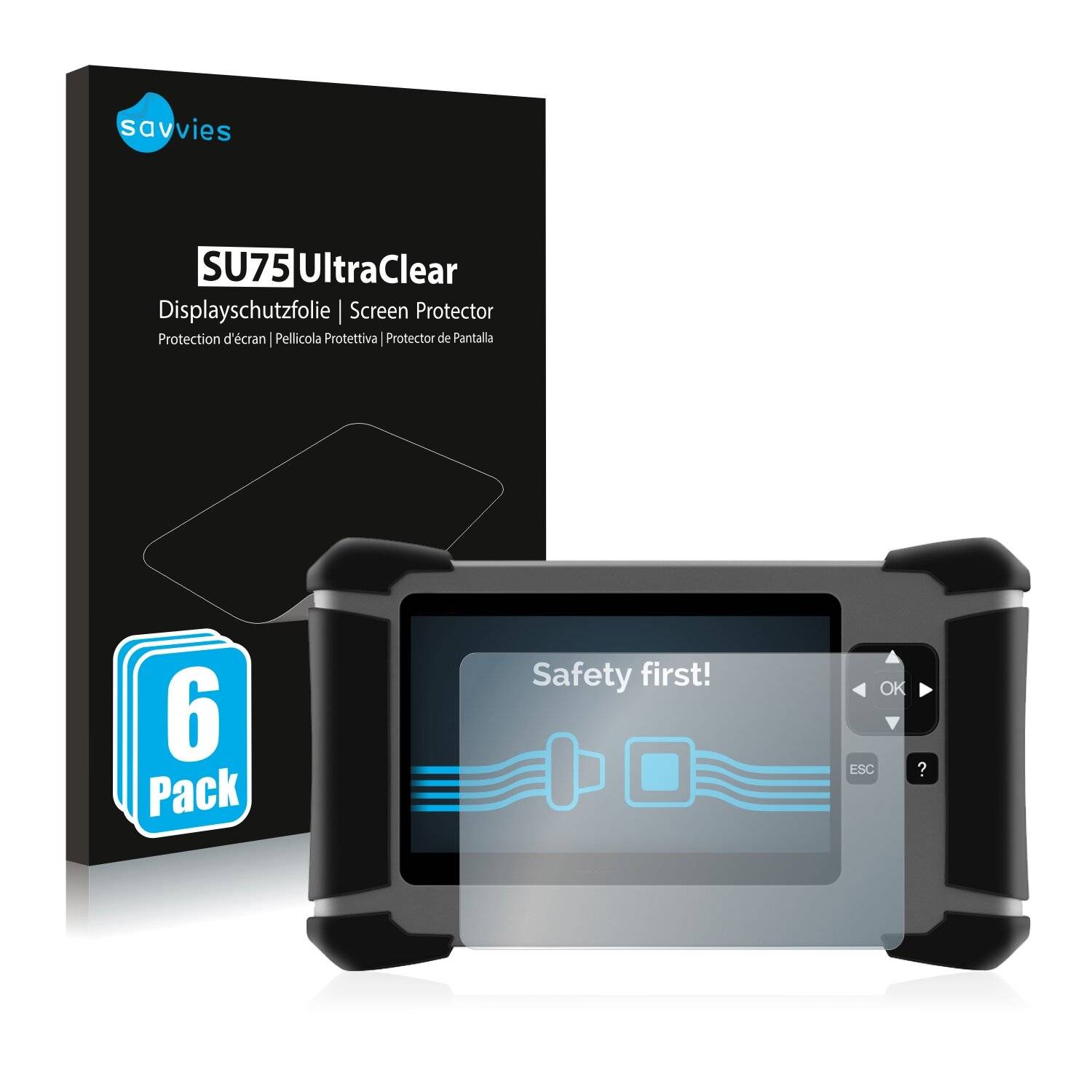 6x Savvies SU75 Displayschutzfolie für Vident iSMART 807