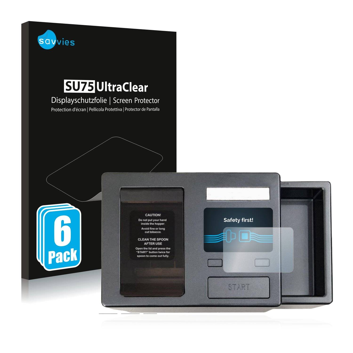 6x Savvies SU75 Displayschutzfolie für Powermatic 3