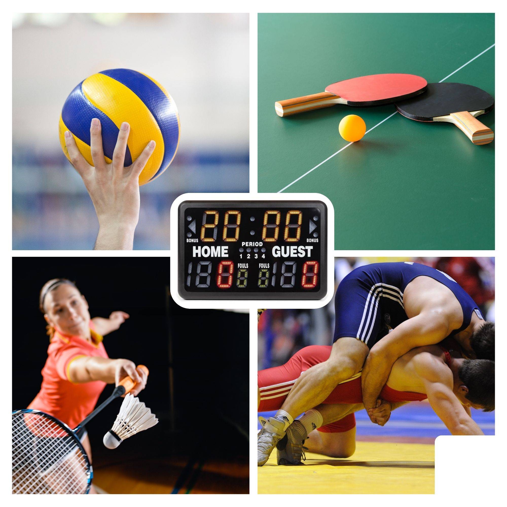 Perel Elektronische Multisport-Anzeigetafel, mobil, mehrere Sportarten