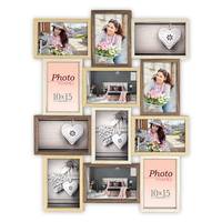 ZEP Montreaux 12Q, Holz, Beige, Braun, Bilderrahmen-Set, Wand, 10 x 15 cm, Rechteckig