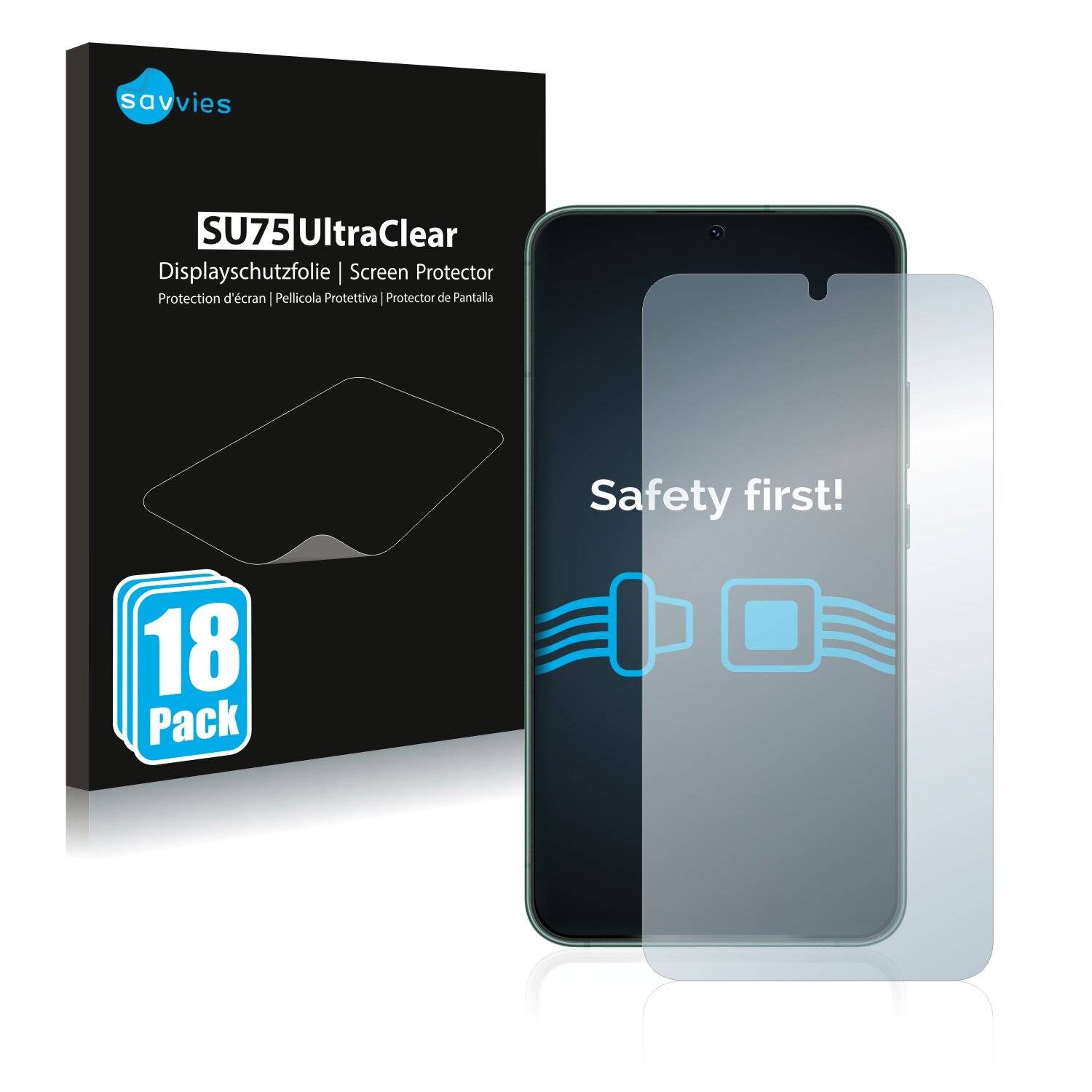 18x Savvies SU75 Displayschutzfolie für Samsung Galaxy S22 Plus