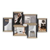 ZEP Vercelli, MDF-Platten, Schwarz, Braun, Bilderrahmen-Set, Wand, 10 x 15 cm, Rechteckig