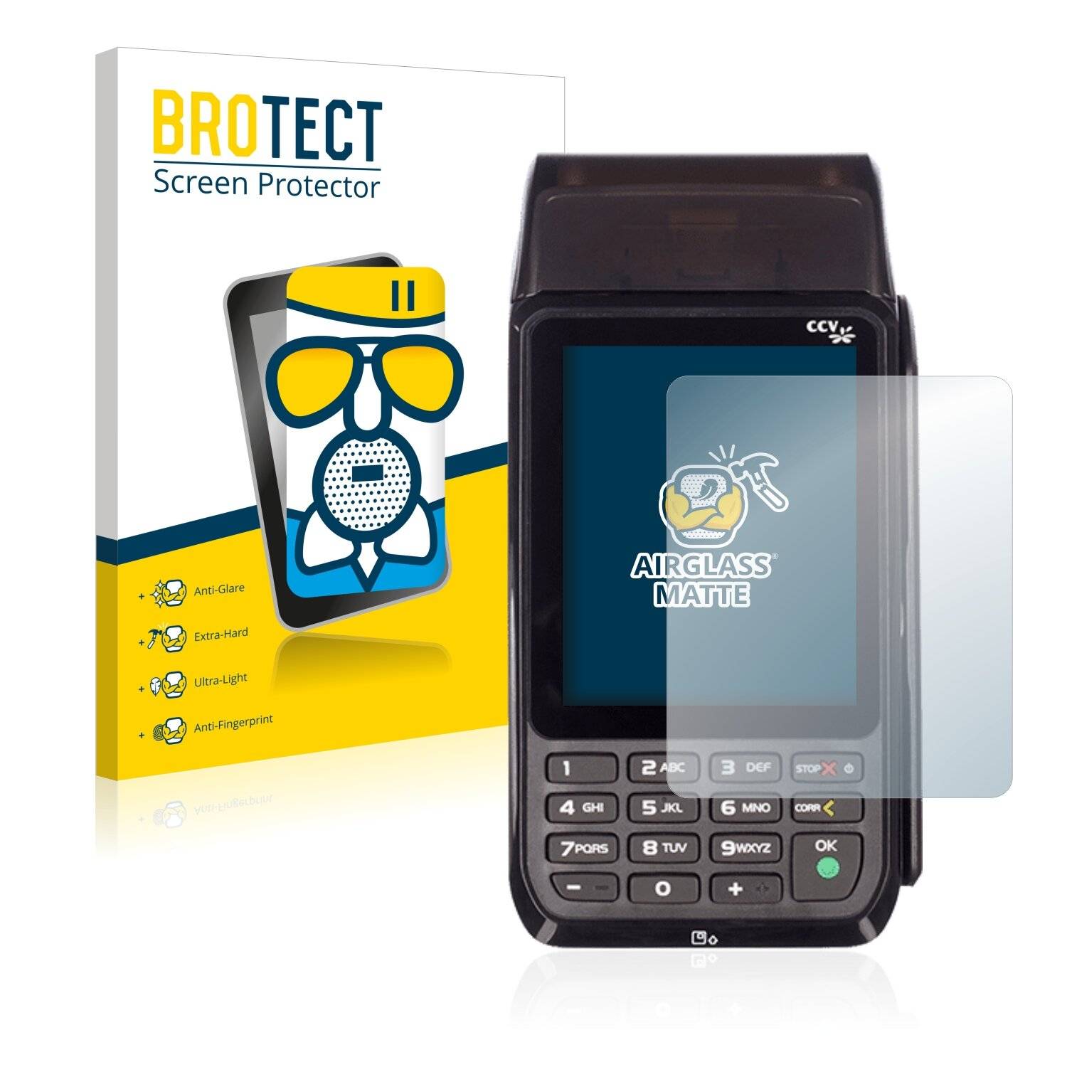 BROTECT AirGlass Matte Schutzglas Folie für Concardis Mobile