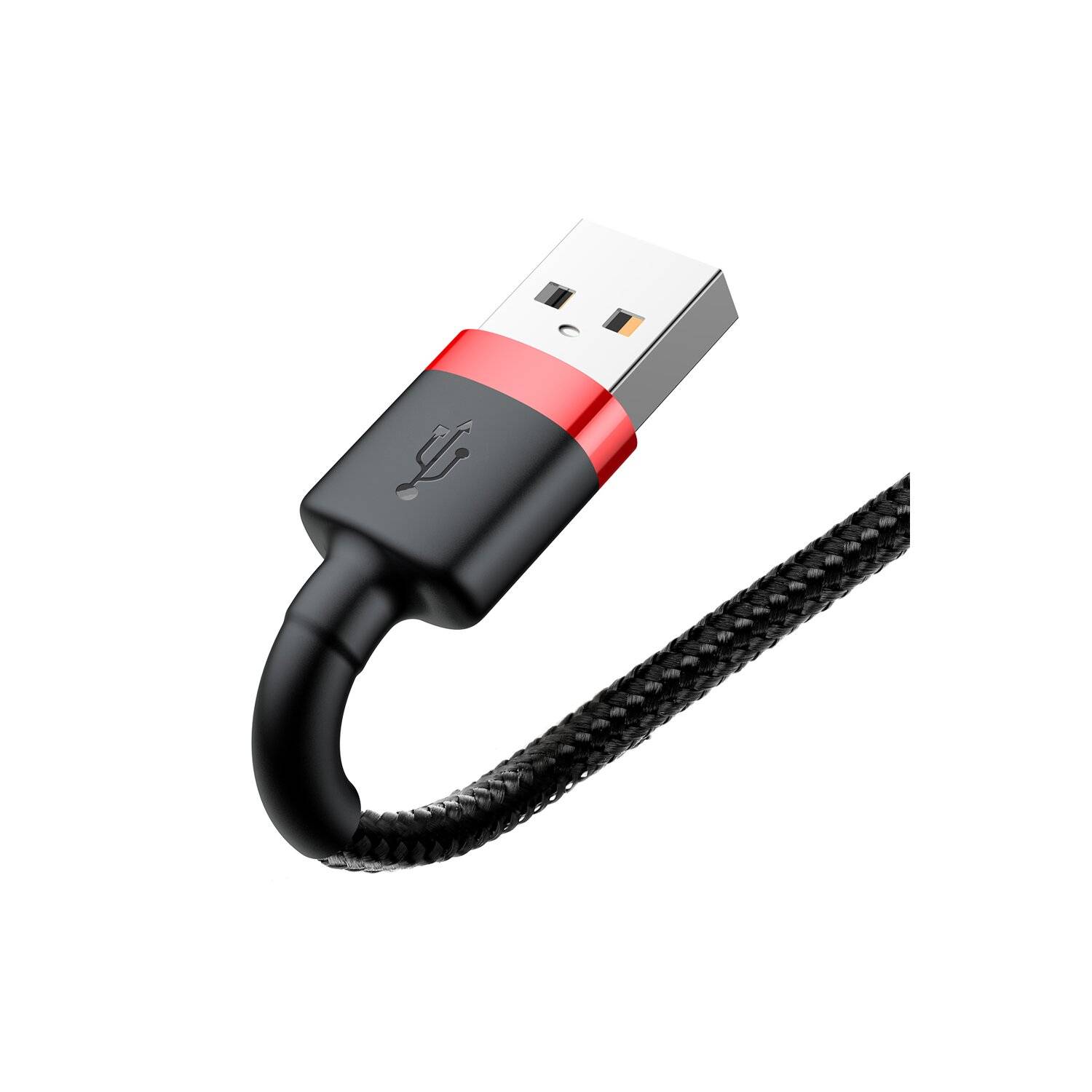 Baseus Cafule Kabel strapazierfähiges Nylonkabel USB / Lightning QC3.0 2.4A 1M schwarz-rot (CALKLF-B19)