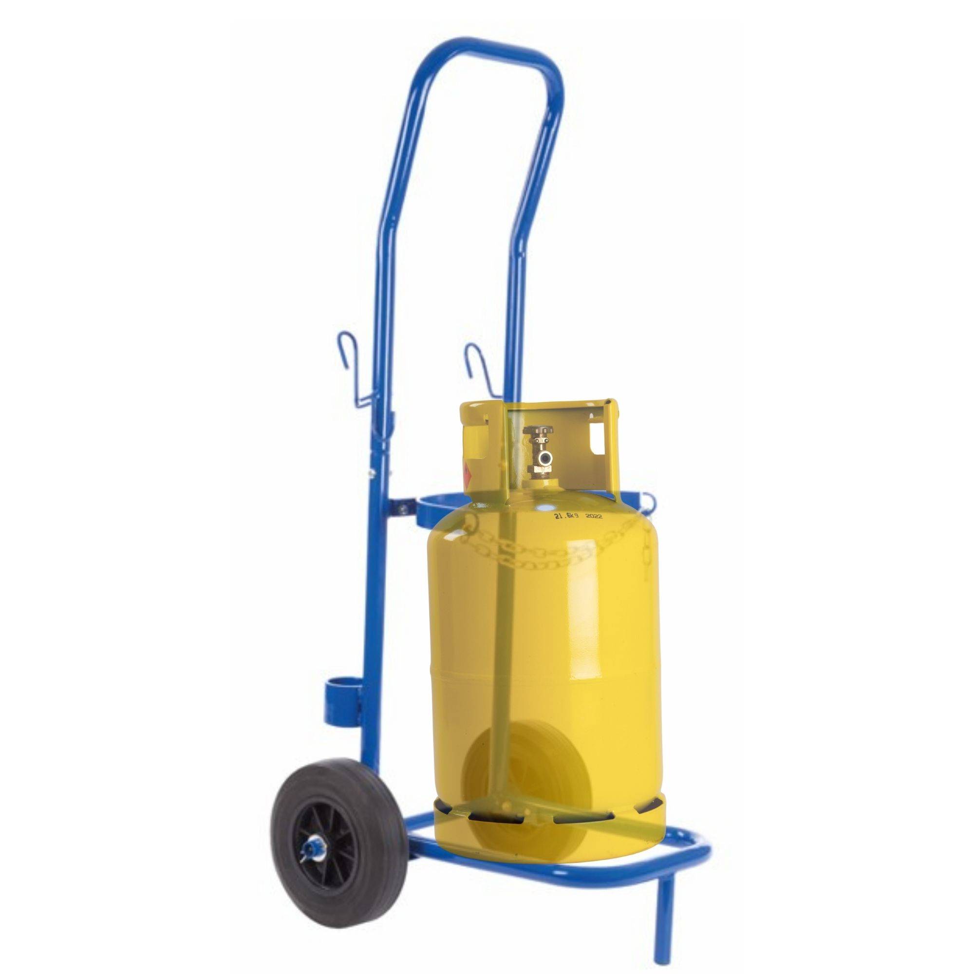 Toolland Sackkarre für Gasflaschen, Stahl, Blau, Tragkraft 100 kg