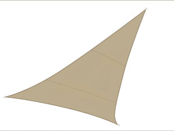 Perel Sonnensegel, winddurchlässig, wasserdurchlässig, 5 x 5 x 5 m, 180 g/m², HDPE, Dreieck, Champagne