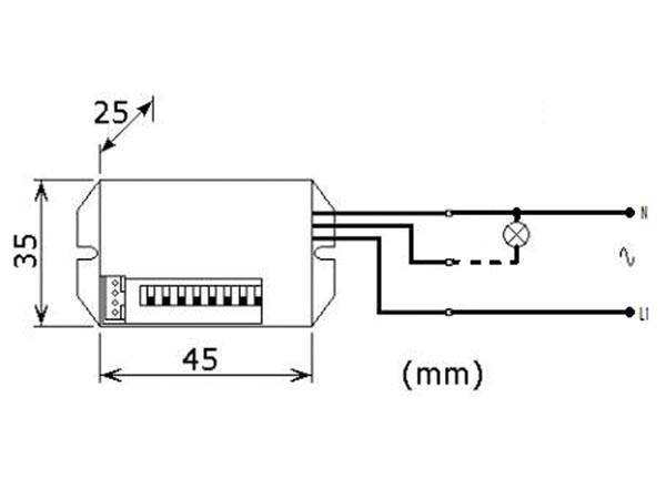 PIR-Bewegungsmelder - zum Einbauen - 230 Vac