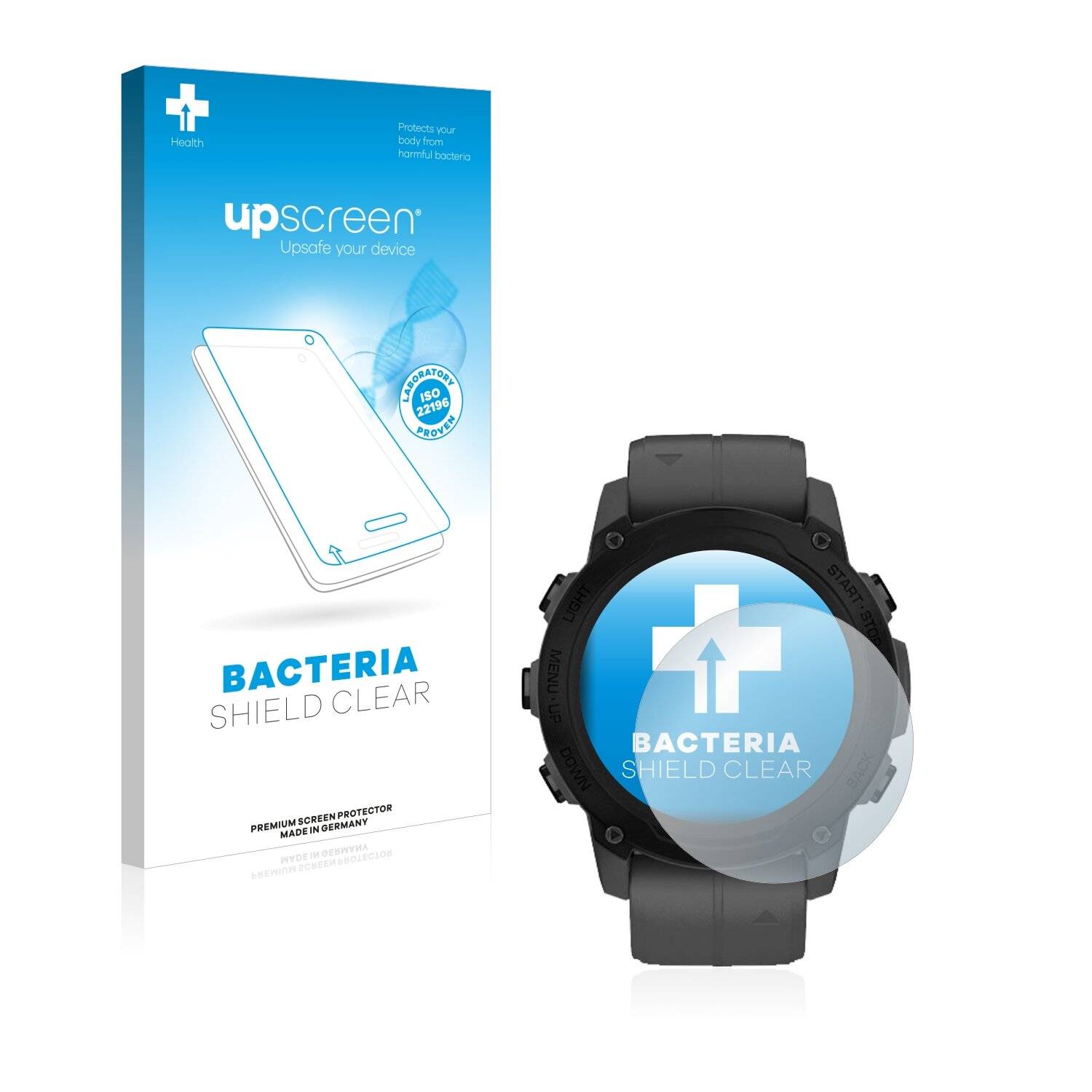 upscreen Bacteria Shield Clear Premium Antibakterielle Displayschutzfolie für Garmin Descent