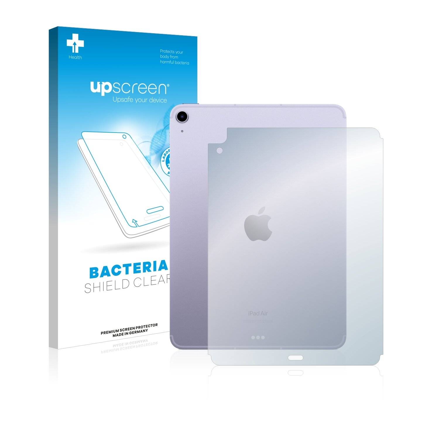 upscreen Bacteria Shield Clear Premium Antibakterielle Displayschutzfolie für Apple iPad Air