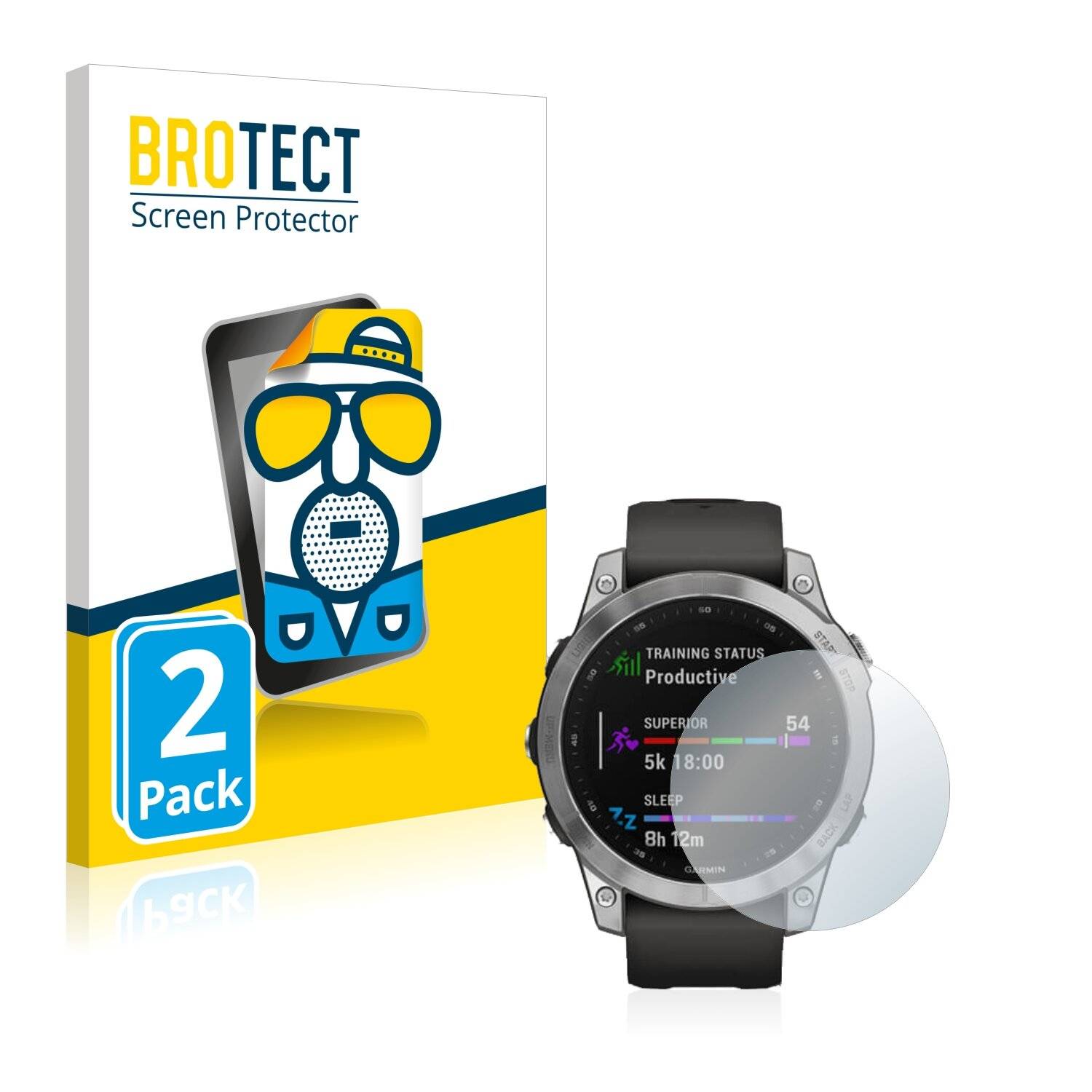 2x BROTECT Matte Displayschutzfolie für Garmin Fenix 7 (47 mm) - Entspiegelt,