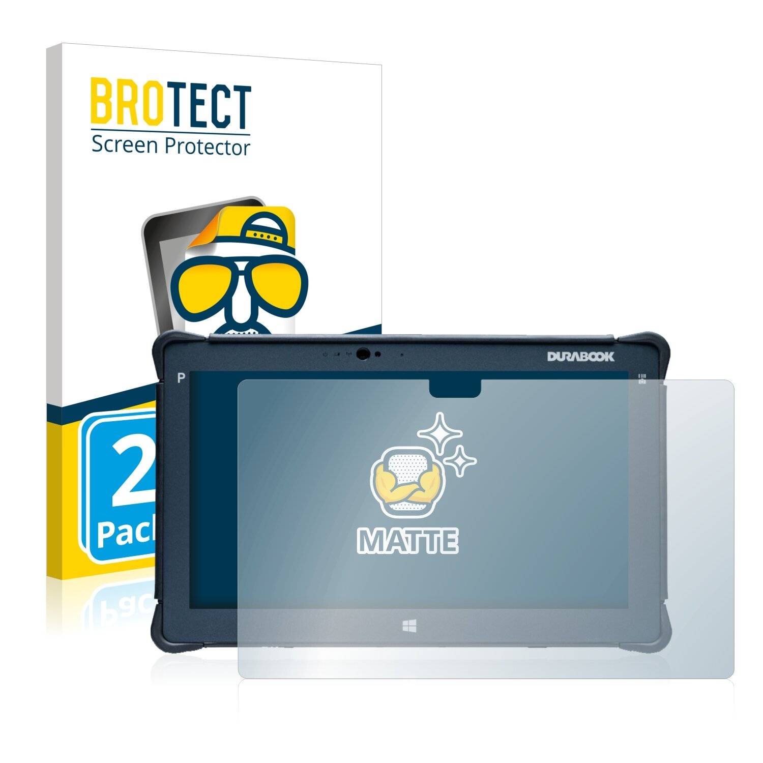 2x BROTECT Matte Displayschutzfolie für Durabook R11 - Entspiegelt,