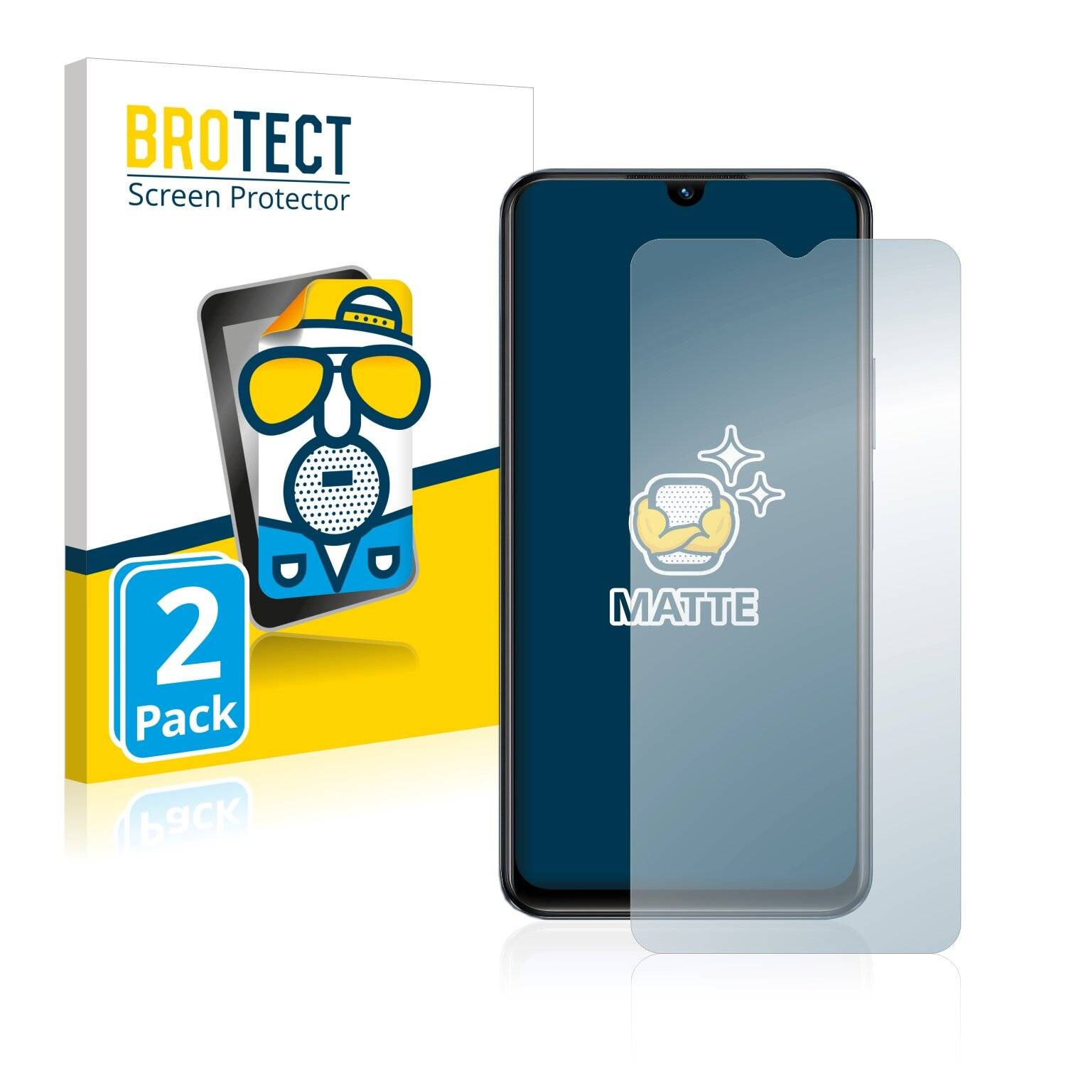 2x BROTECT Matte Displayschutzfolie für Vivo Y55 5G - Entspiegelt,