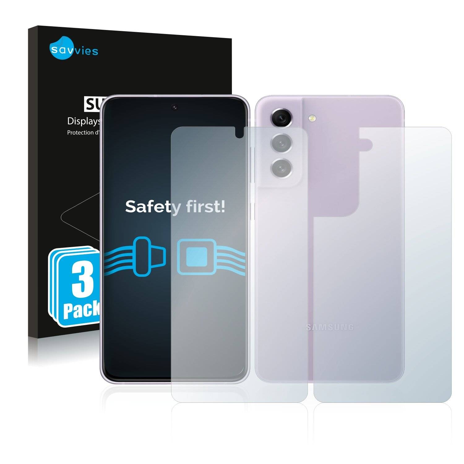 6x Savvies SU75 Displayschutzfolie für Samsung Galaxy S21 FE 5G (Vorder +
