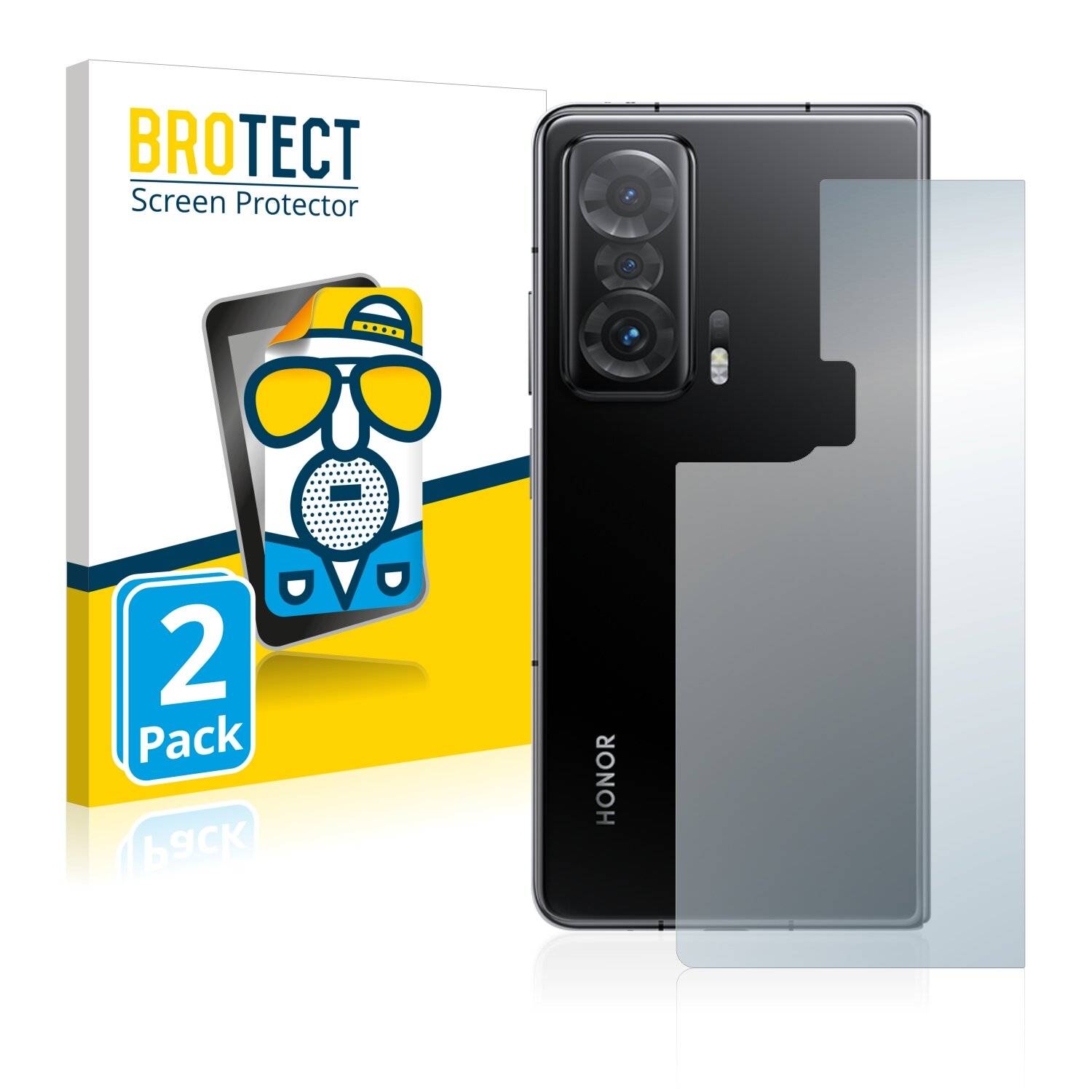 2x BROTECT Matte Displayschutzfolie für Honor Magic V (Rückseite) - Entspiegelt,
