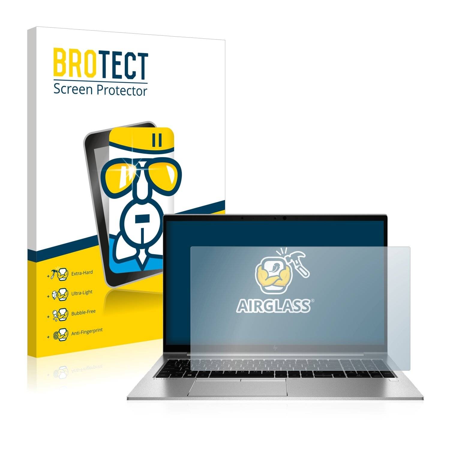 BROTECT AirGlass Schutzglas Folie für HP EliteBook 855 G7