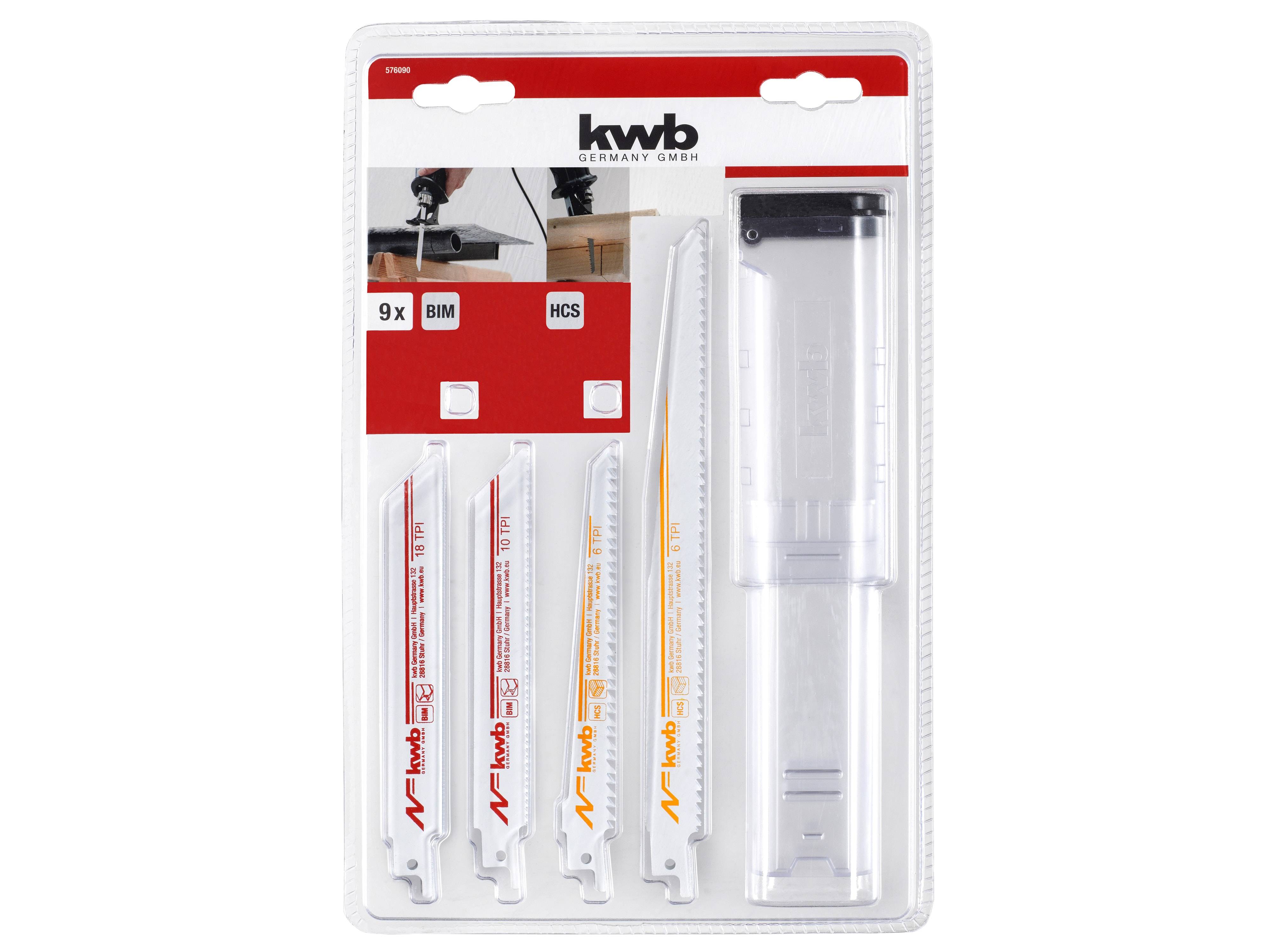KWB Säbel-Sägeblatt-Set, 576090, 9-teilig