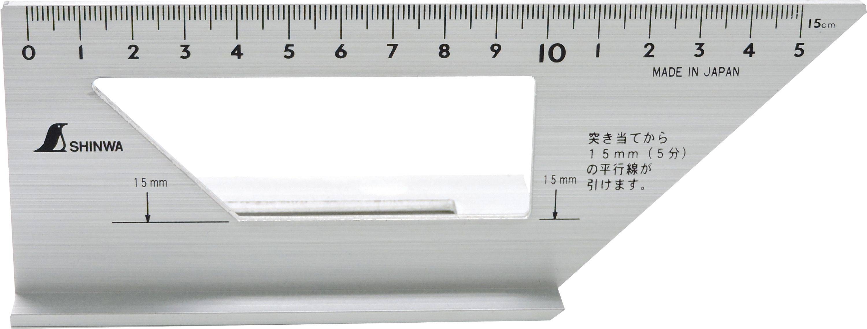 Shinwa 12566 3-D-Anschlag-Gehrungswinkel 45°/90° by FAMEX (32722) Anschlagwinkel Winkelmesser - aus Aluminium
