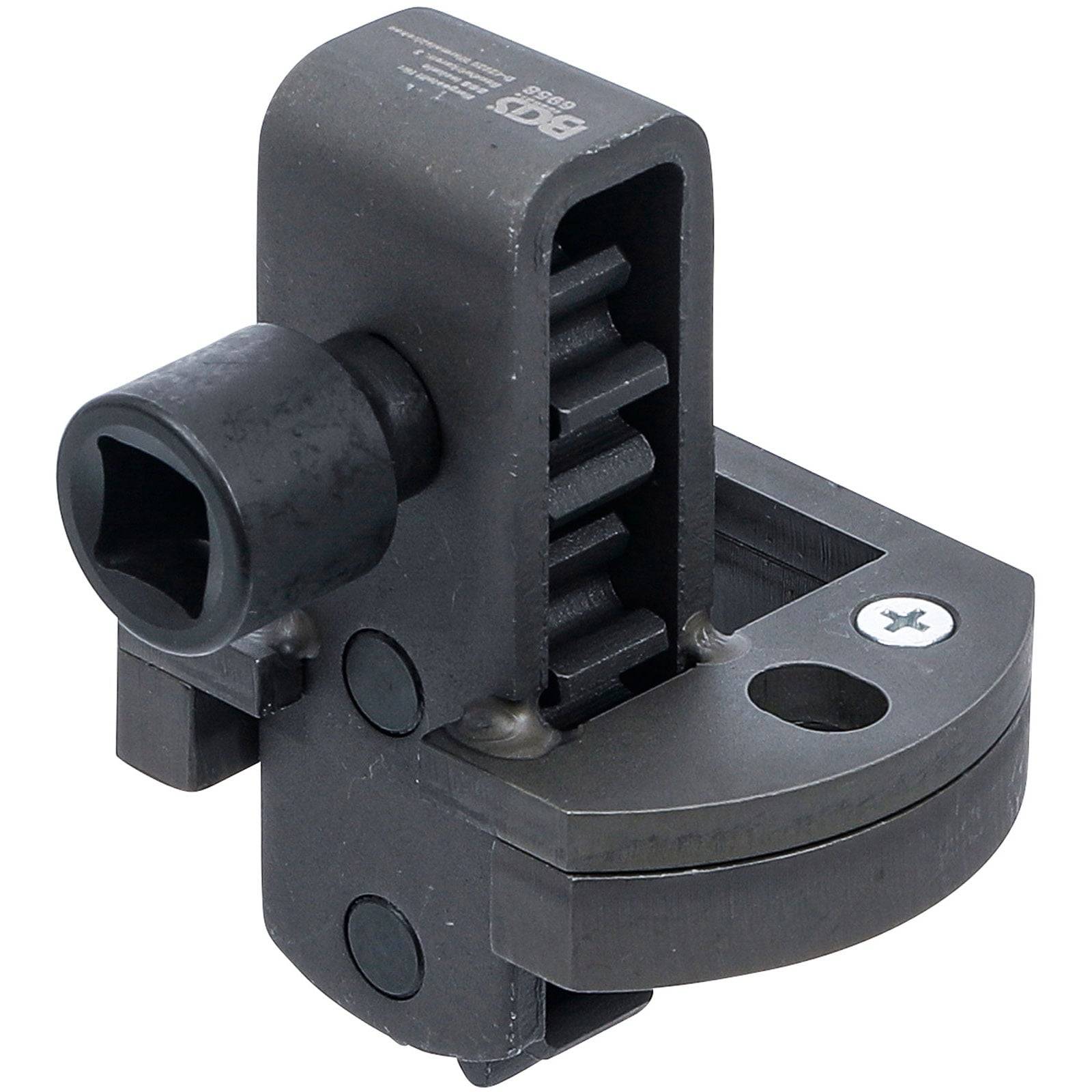 Ein schwarzer Rohrabschneider aus Metall mit Zahnradmechanismus und Klemmvorrichtung, der zum Schneiden von kleinen Rohren oder Schläuchen verwendet wird.