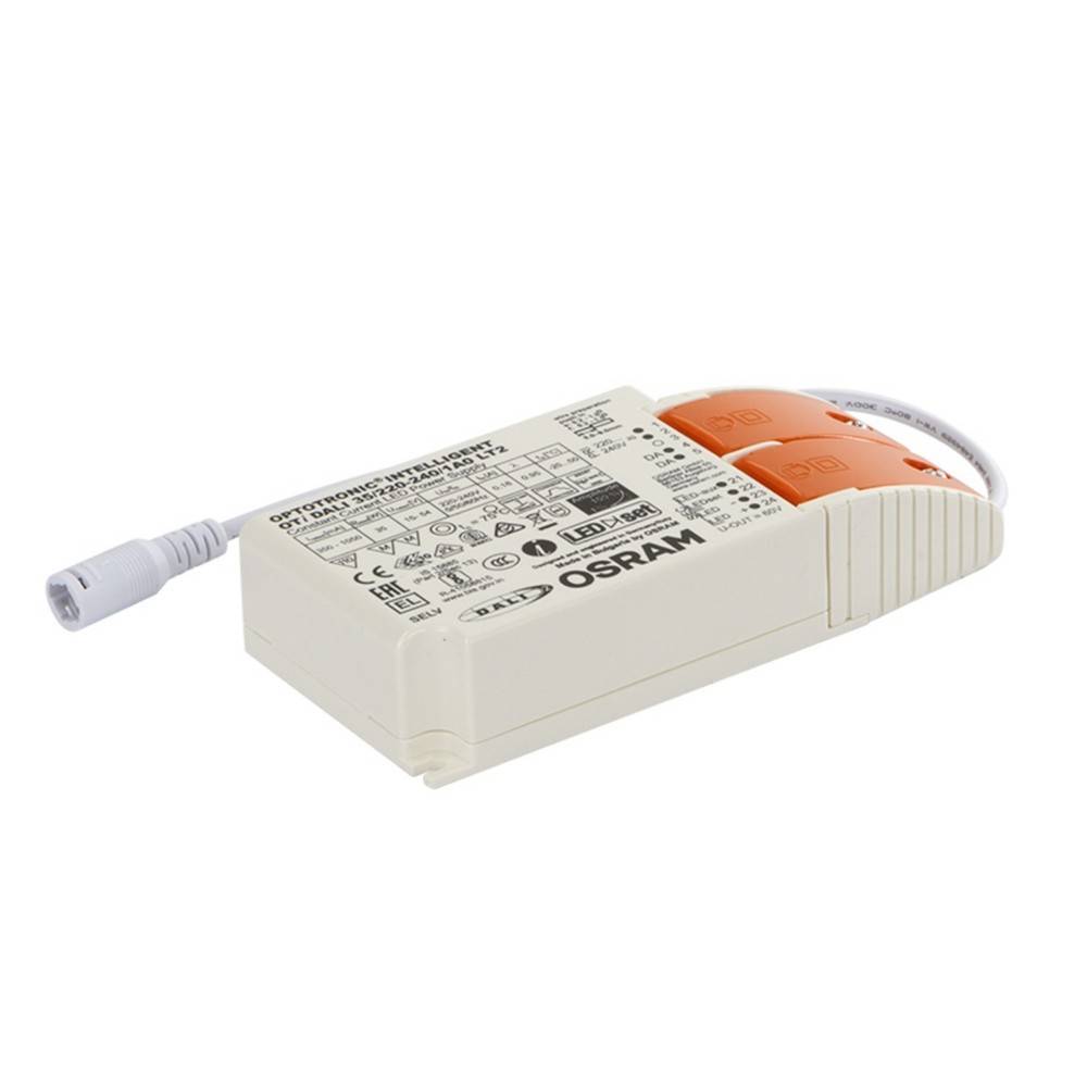 Ein OSRAM Optotronic LED-Treiber mit mehreren Zertifizierungen, der ein kompaktes Design zur Stromversorgung von LED-Beleuchtungssystemen aufweist.