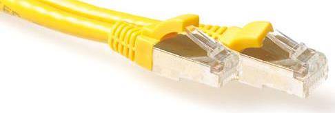 ACT Yellow 15 meter LSZH SFTP CAT6A patch cable snagless with RJ45 connectors
