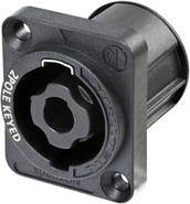 Neutrik NL2MPXX Lautsprecher-Steckverbinder Flanschbuchse, Kontakte gerade Polzahl (num): 2 Schwarz 1 St