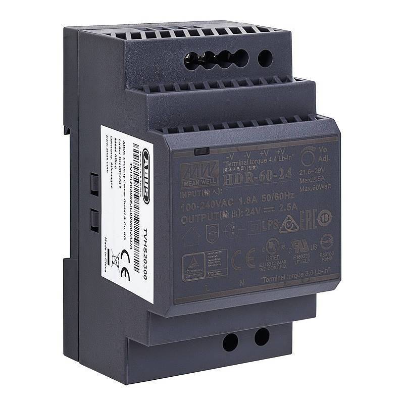 ABUS TVHS20300 Netzteil für Hutschiene 24V DC, Netzteil - Modell: Professional, ModuVis | Montageart:Hutschiene | Techn