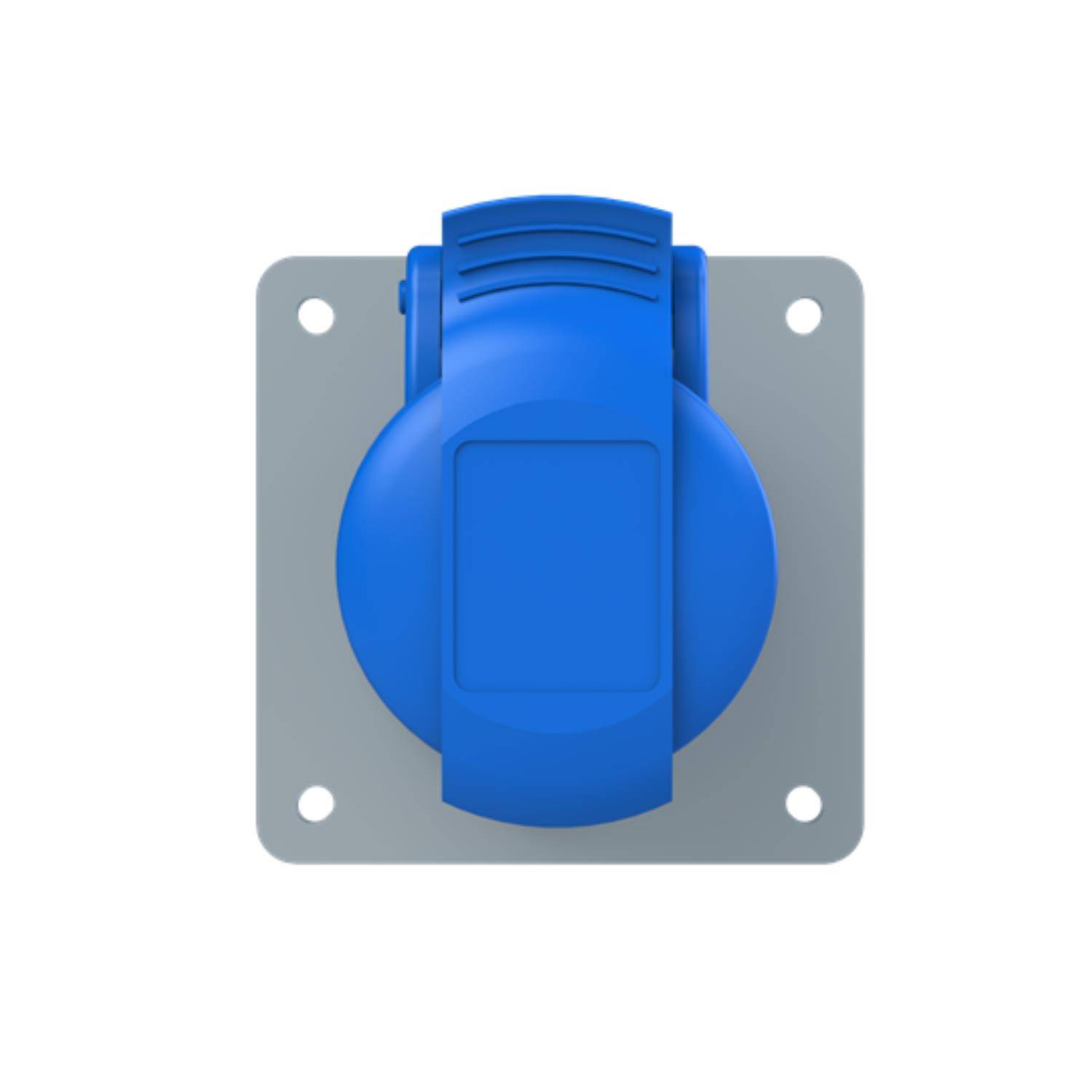 2CMA193170R1000 Amphenol 16 Ampere CEE Einbausteckdose 3-polig (2P+PE) Buchse, Kodierung 6h blau 200/250V Frequenz 50