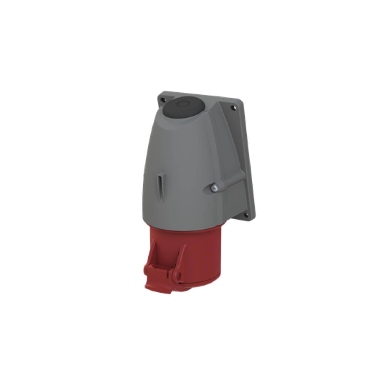 Amphenol 32 Ampere CEE Wandsteckdose 4-polig (3P+PE) Buchse, Kodierung 6h rot 380/415V Frequenz 50 und 60Hz - 1Stück