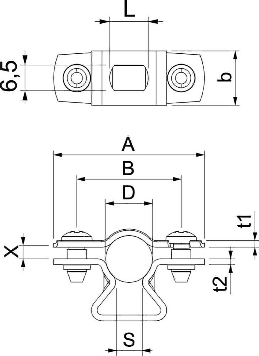 OBO Bettermann Abstandschelle ASL 733 12 G