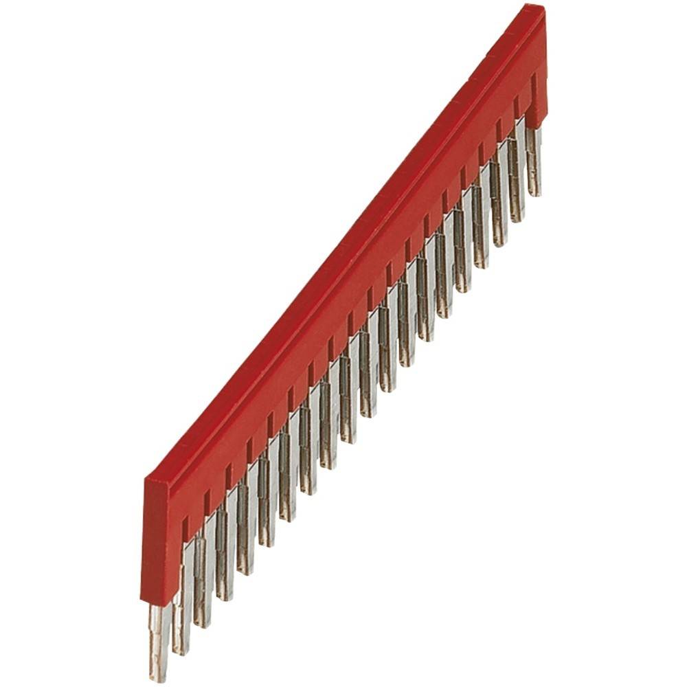 Rotes langes Abbrechangleiterkabel mit Metallstiften, das in der Elektronik üblicherweise zum Verbinden von Schaltkreiskomponenten verwendet wird.