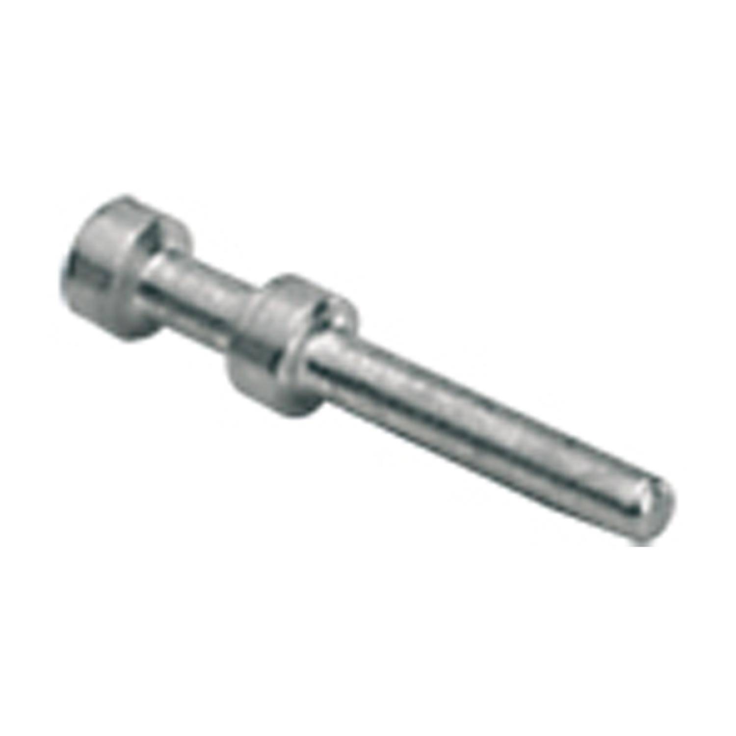 Ein Metallstift mit zylindrischer Form und zwei flanschten Enden, der zum Ausrichten oder Sichern von Maschinenteilen verwendet wird.