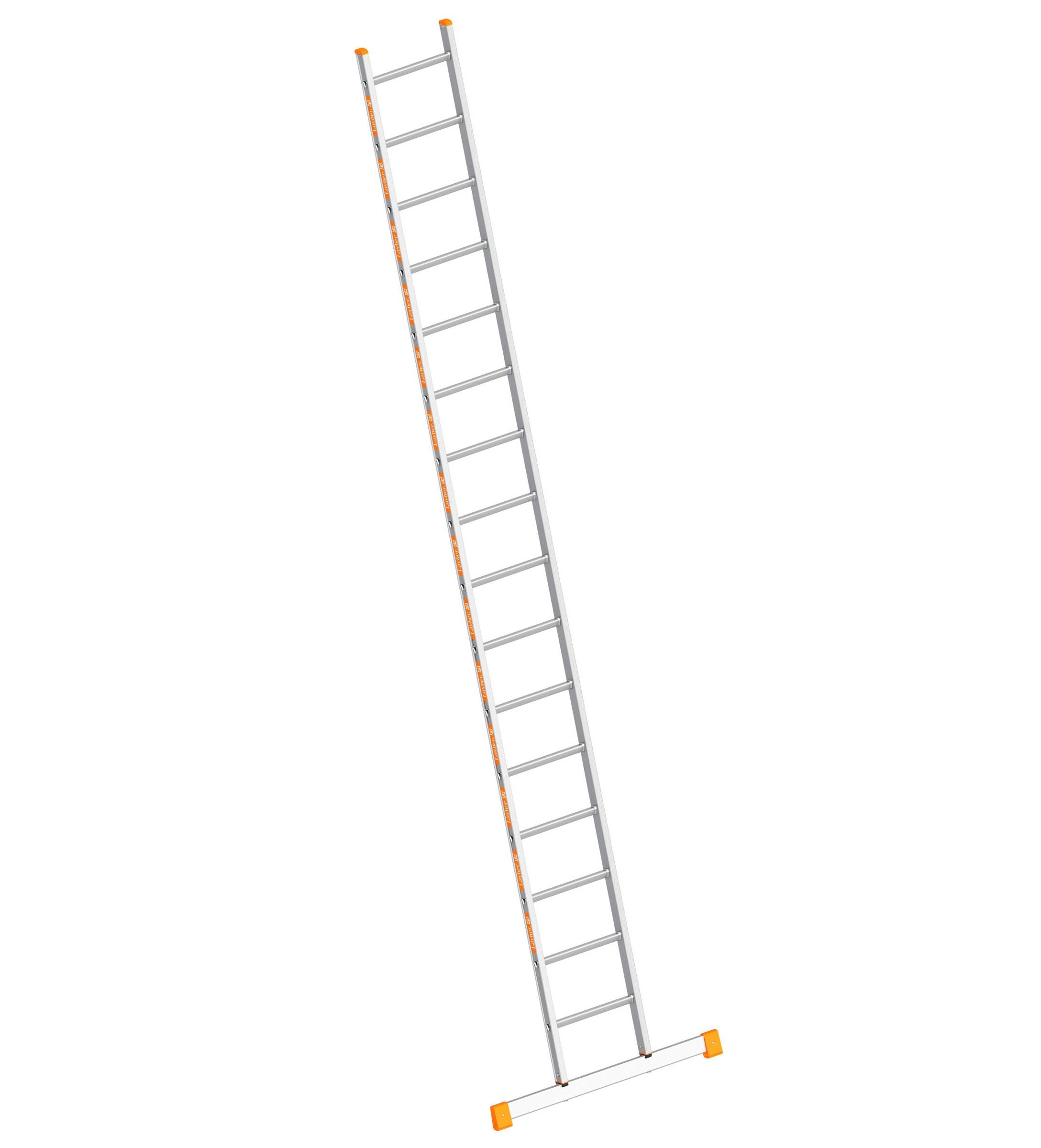 Layher Topic 1054 Anlegeleiter mit Quertraverse 16 Sprossen