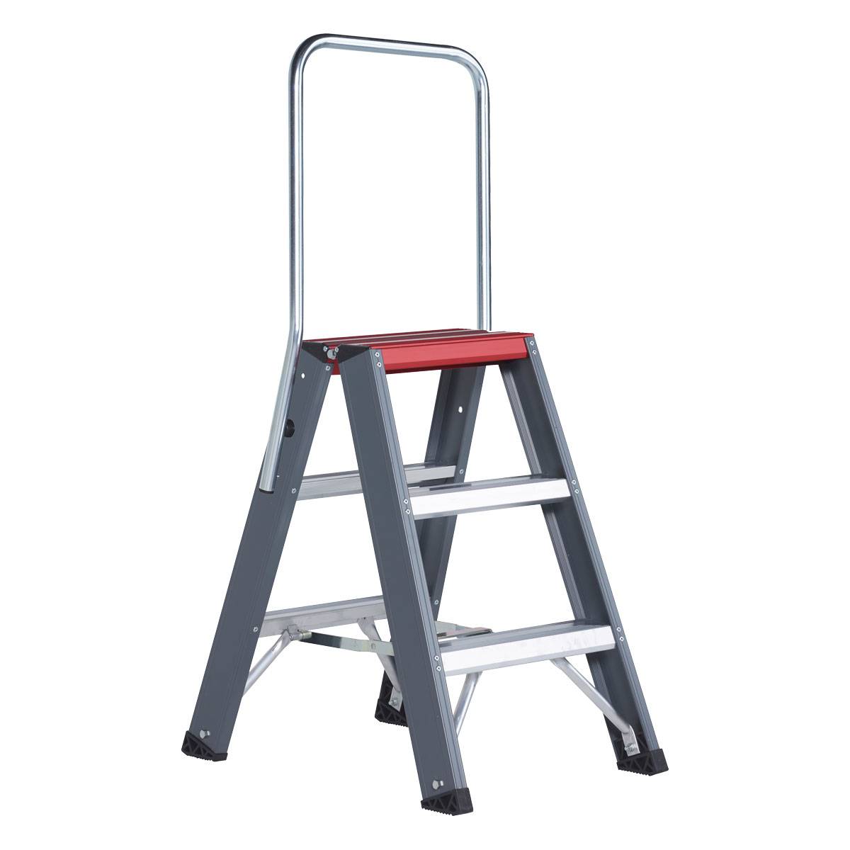 Altrex Falco beidseitig begehbare Stufenleiter FDO 3 Stufen mit Bügel