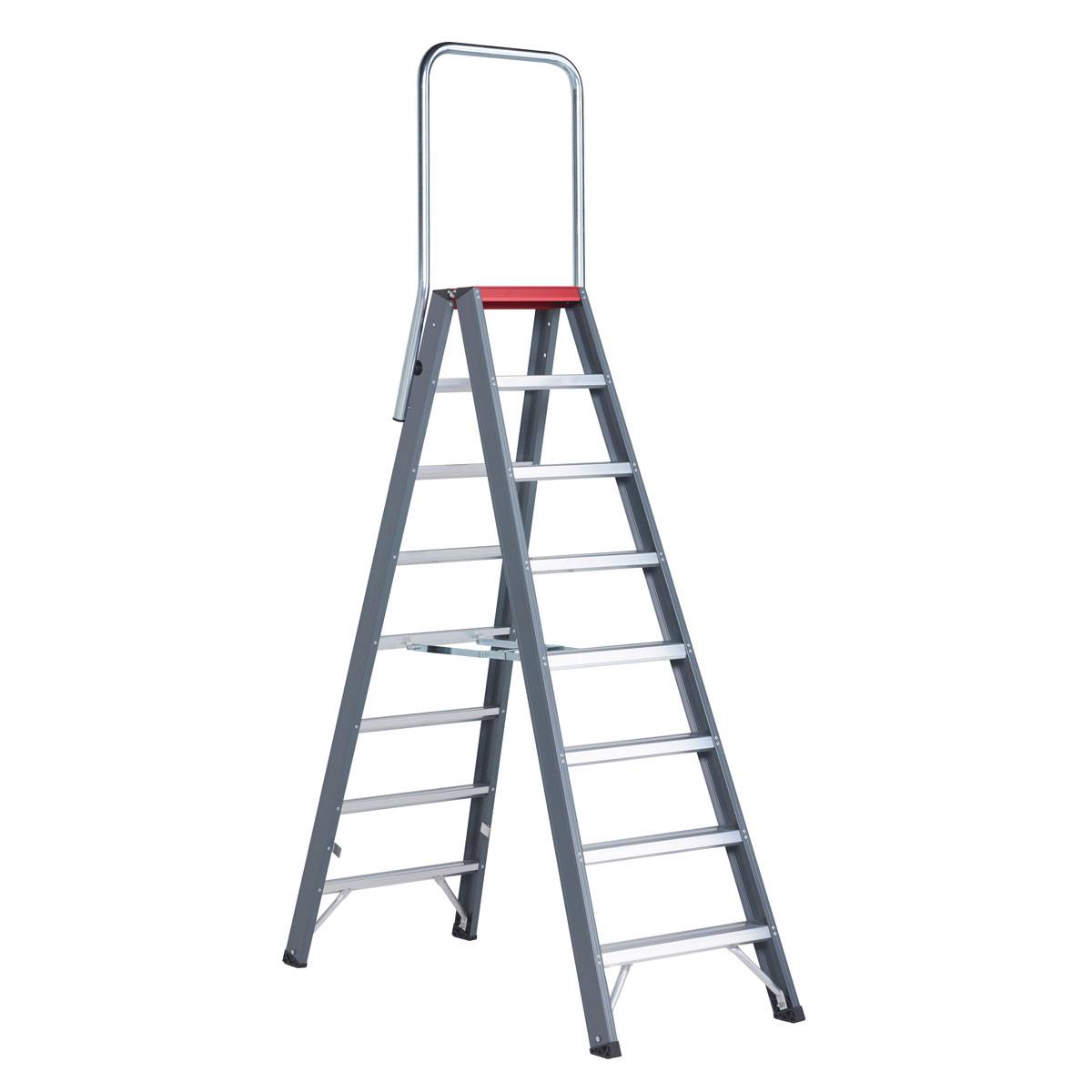 Altrex Falco beidseitig begehbare Stufenleiter FDO 8 Stufen mit Bügel