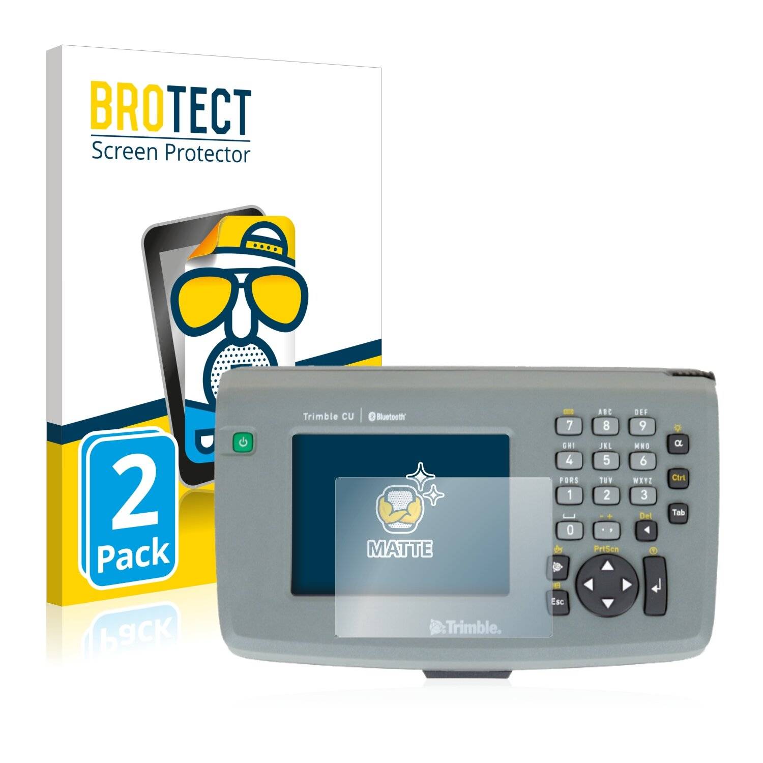 2x BROTECT Matte Displayschutzfolie für Trimble TCU3 - Entspiegelt,