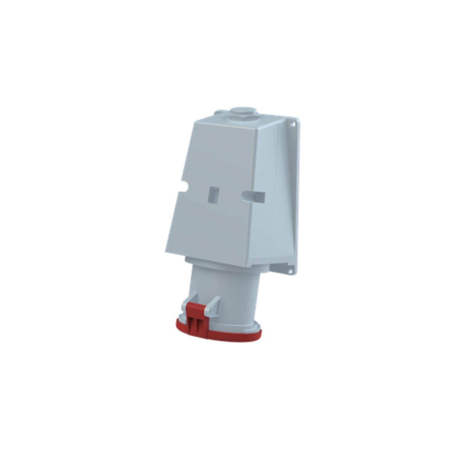 2CMA167498R1000 Amphenol 63 Ampere CEE Wandsteckdose 4-polig (3P+PE) Buchse, Kodierung 6h rot 380/415V Frequenz 50 und